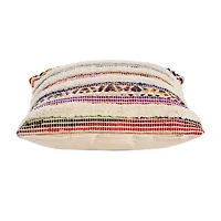 LR Home Eltoge Stripe Square Throw Pillow