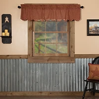 Vhc Brands Country Check Rod Pocket Scallop Valance