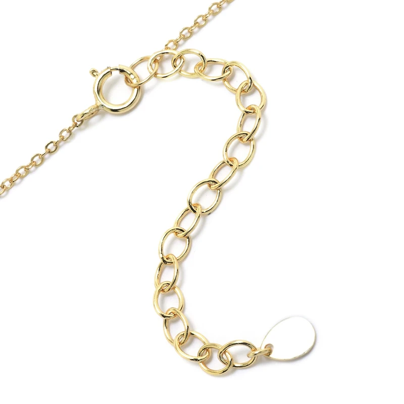 Silver Treasures Mama Bear Womens 14K Gold Over Silver Bar 16 Inch Pendant Necklace
