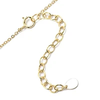 Silver Treasures Mama Bear Womens 14K Gold Over Silver Bar 16 Inch Pendant Necklace