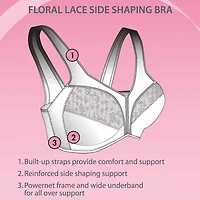 Exquisite Form® Women's FULLY Slimming Wireless Full-Coverage Bra with Back Closure & Lace- 5100548