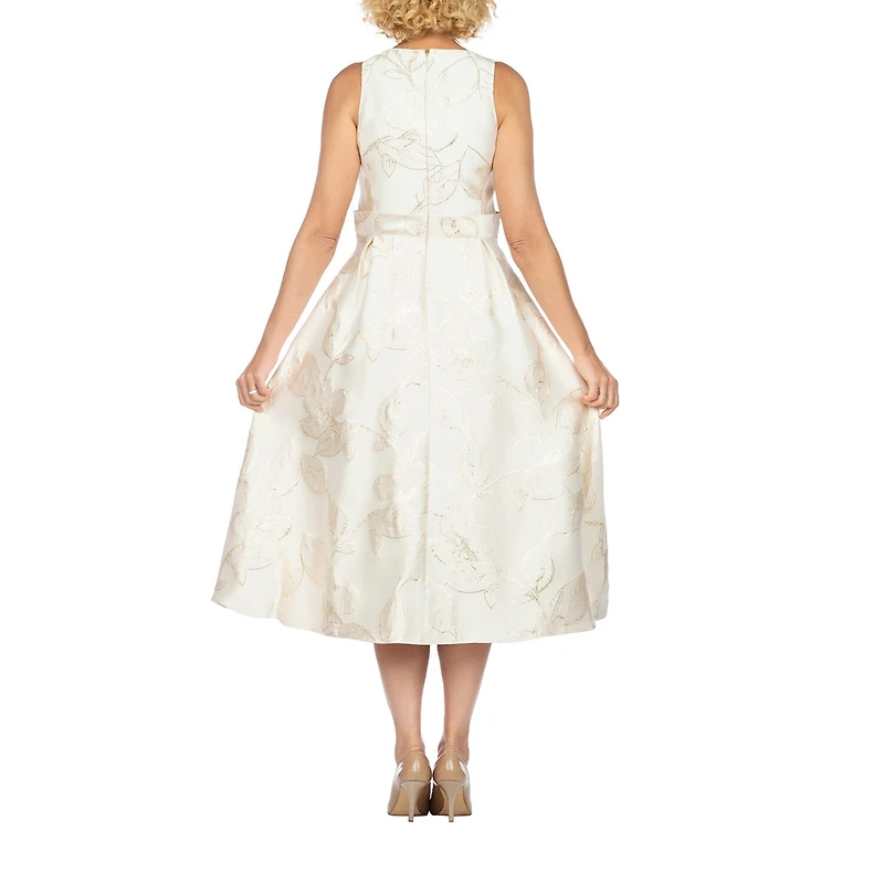 Giovanna Collection Womens Plus High-Low Crew Neck Sleeveless Floral Fit + Flare Dress