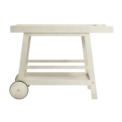 Safavieh Renzo Patio Collection Wood-Top Serving Cart