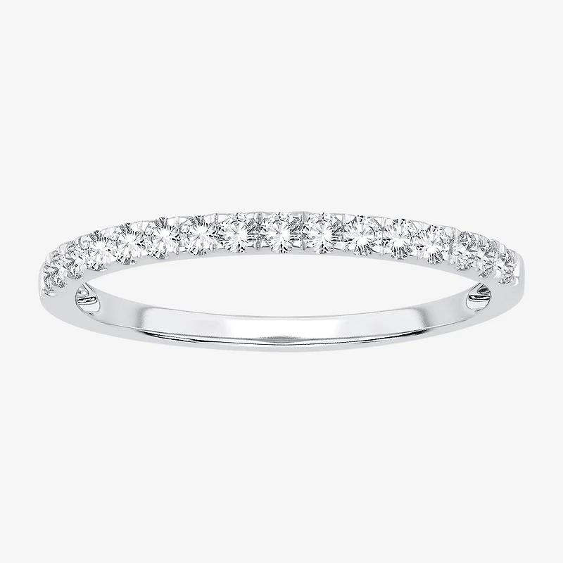 (H-I / Si1-Si2) Womens 1/4 CT. T.W. Lab Grown White Diamond 10K Gold Wedding Band