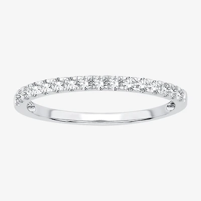 (H-I / Si1-Si2) Womens 1/4 CT. T.W. Lab Grown White Diamond 10K Gold Wedding Band