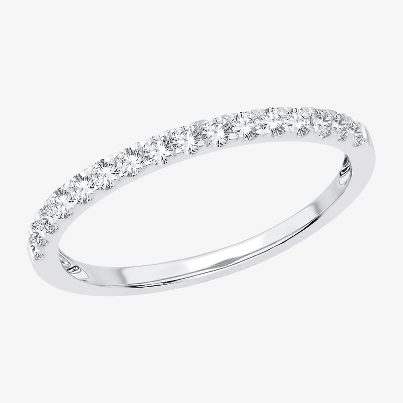 (H-I / Si1-Si2) Womens 1/4 CT. T.W. Lab Grown White Diamond 10K Gold Wedding Band