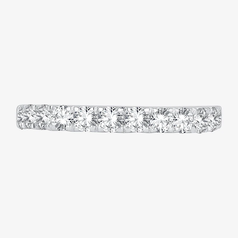 (H-I / Si1-Si2) Womens 2MM 3/4 CT. T.W. Lab Grown White Diamond 10K Gold Wedding Band