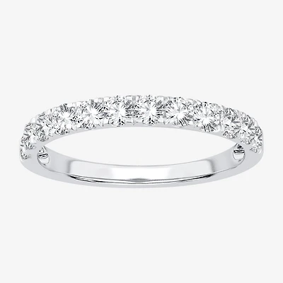 (H-I / Si1-Si2) Womens 2MM 3/4 CT. T.W. Lab Grown White Diamond 10K Gold Wedding Band