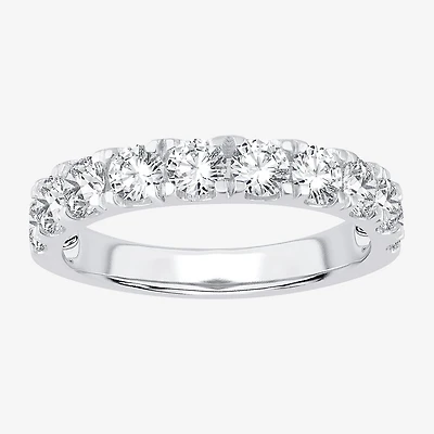 (H-I / Si1-Si2) Womens 1 1/2 CT. T.W. Lab Grown White Diamond 14K Gold Wedding Band