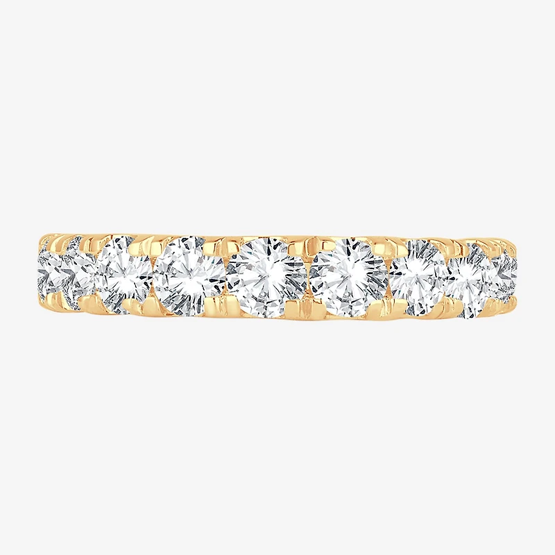 (H-I / Si1-Si2) Womens 1 1/2 CT. T.W. Lab Grown White Diamond 14K Gold Wedding Band