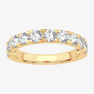 (H-I / Si1-Si2) Womens 1 1/2 CT. T.W. Lab Grown White Diamond 14K Gold Wedding Band