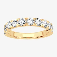(H-I / Si1-Si2) Womens 1 1/2 CT. T.W. Lab Grown White Diamond 14K Gold Wedding Band