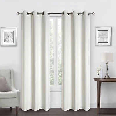 Regal Home Diamond Embossed Grommet Top Energy Saving Blackout Set of 2 Curtain Panel