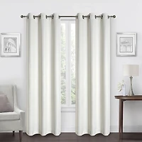 Regal Home Diamond Embossed Grommet Top Energy Saving Blackout Set of 2 Curtain Panel