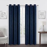 Regal Home Diamond Embossed Grommet Top Energy Saving Blackout Set of 2 Curtain Panel