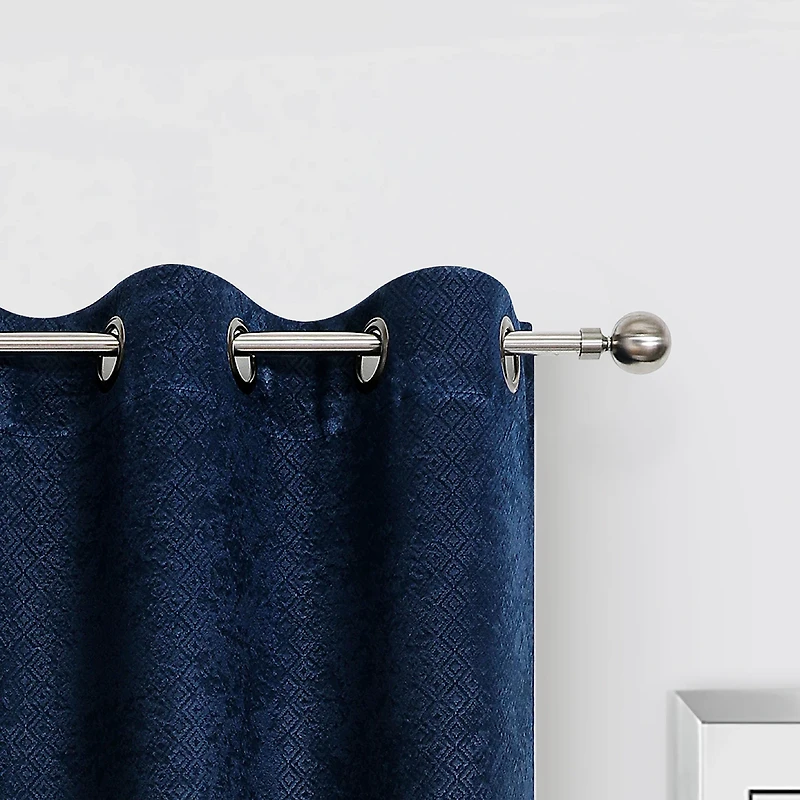Regal Home Diamond Embossed Grommet Top Energy Saving Blackout Set of 2 Curtain Panel