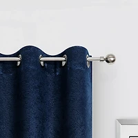 Regal Home Diamond Embossed Grommet Top Energy Saving Blackout Set of 2 Curtain Panel