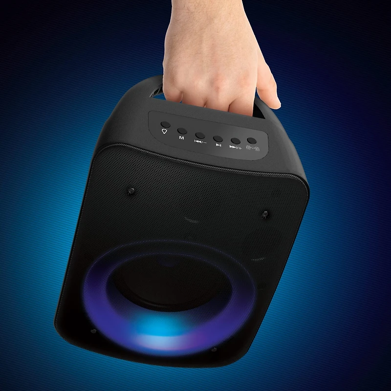Mini 4" Bluetooth Party Speaker with 3 LED Light Modes