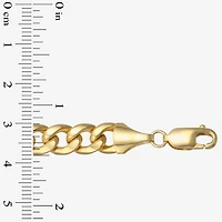 Mens 14K Gold 9 Inch Semisolid Curb Chain Bracelet