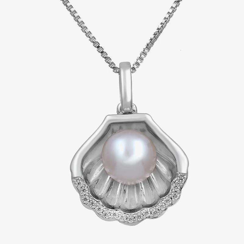 Enchanted Disney Fine Jewelry Womens Diamond Accent White Sterling Silver 18 Inch Pendant Necklace