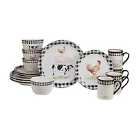 Certified International On The Farm 16-pc. Earthenware Dinnerware Set