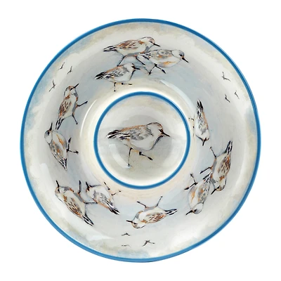 Certified International Shorebirds Earthenware Chip & Dip Set