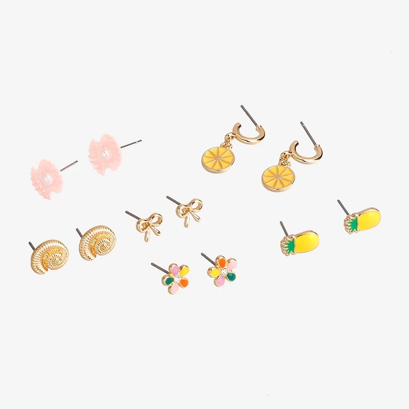 Arizona Womens 6 Pair Earring Set