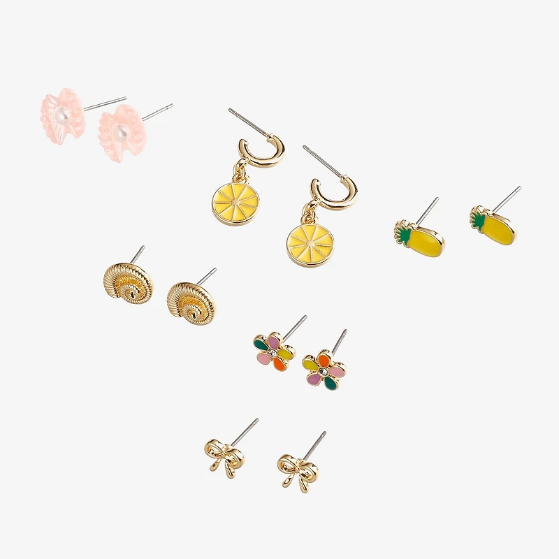 Arizona Womens 6 Pair Earring Set