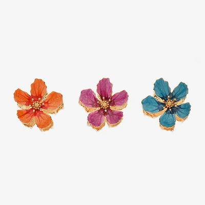 Bijoux Bar Hibiscus 3-pc. Hair Clip