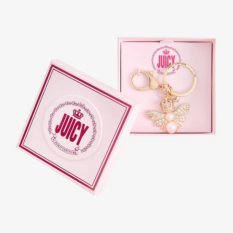 Juicy By Juicy Couture Gold Tone Queen Bee Key Chain
