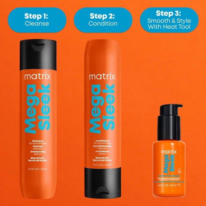 Matrix Mega Sleek 96h Anti-Frizz Topcoat Hair Serum
