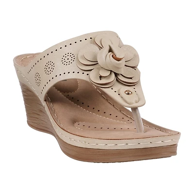 GC Shoes Womens Willa Wedge Sandals