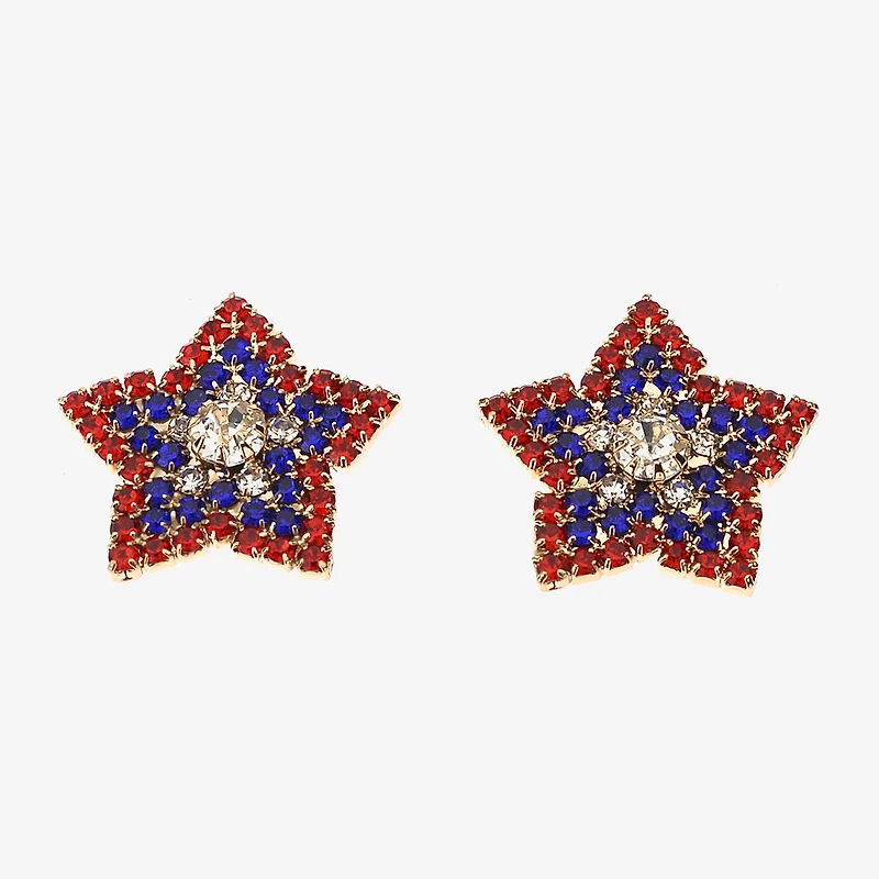 Mixit Womens Glass Drop Earrings