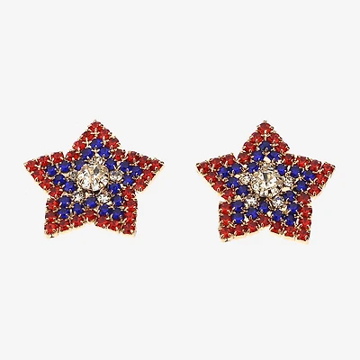 Mixit Womens Glass Drop Earrings