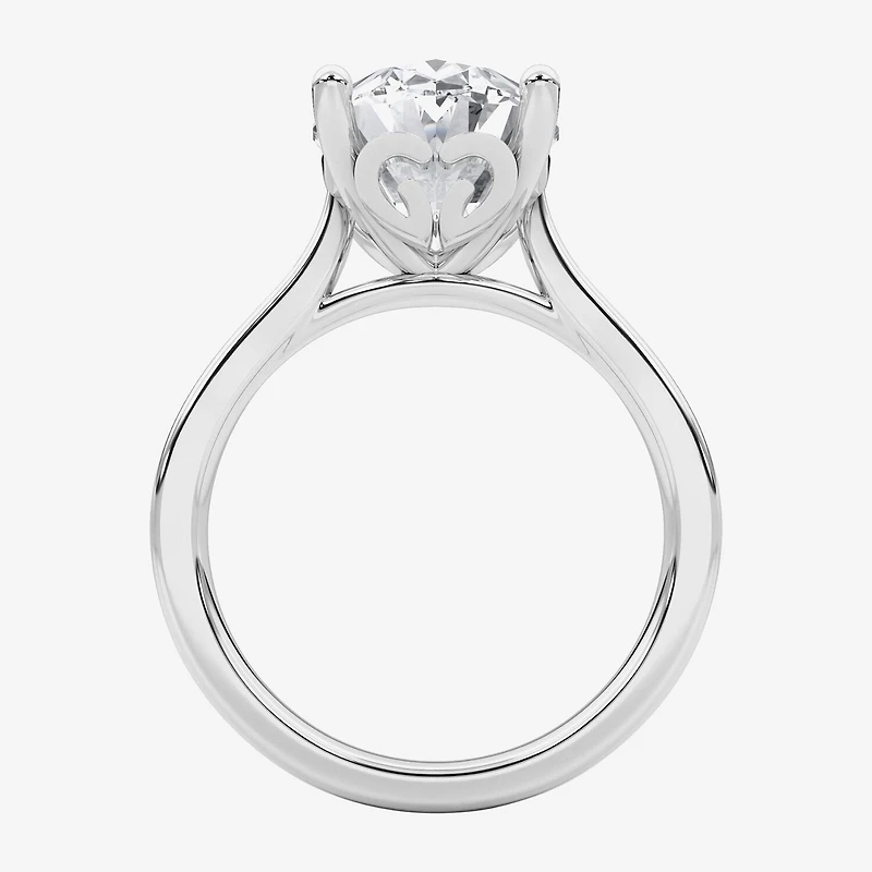 Grown Gorgeous (F / Vs2) Womens 4 1/2 CT. T.W. Lab White Diamond 14K Gold Oval Solitaire Engagement Ring