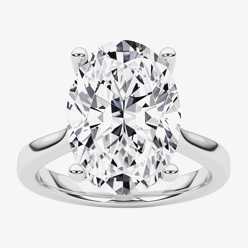 Grown Gorgeous (F / Vs2) Womens 4 1/2 CT. T.W. Lab White Diamond 14K Gold Oval Solitaire Engagement Ring