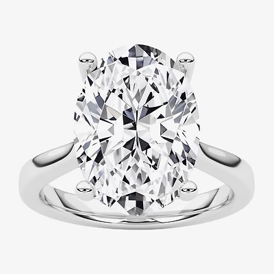 Grown Gorgeous (F / Vs2) Womens 4 1/2 CT. T.W. Lab White Diamond 14K Gold Oval Solitaire Engagement Ring