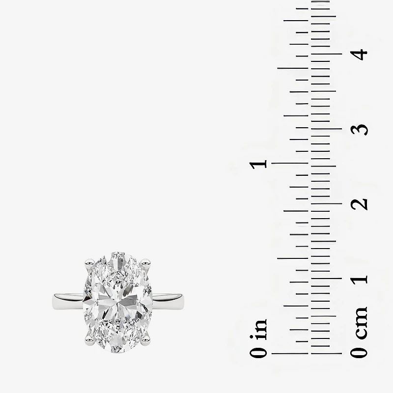 Grown Gorgeous (F / Vs2) Womens 4 1/2 CT. T.W. Lab White Diamond 14K Gold Oval Solitaire Engagement Ring