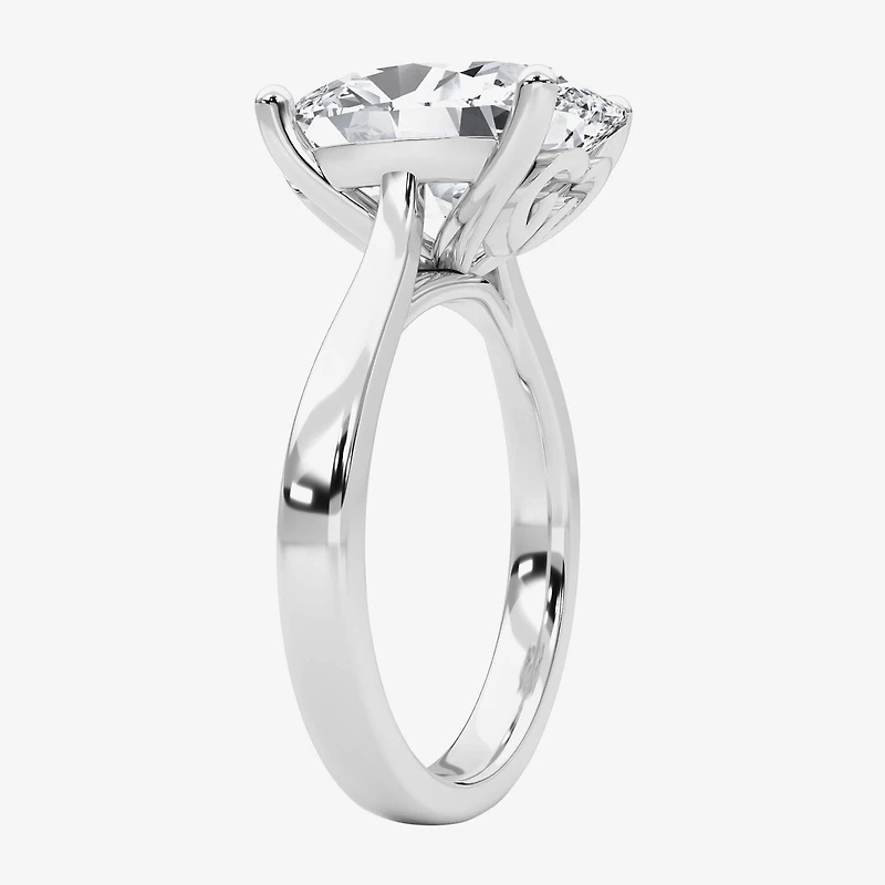 Grown Gorgeous (F / Vs2) Womens 4 1/2 CT. T.W. Lab White Diamond 14K Gold Oval Solitaire Engagement Ring