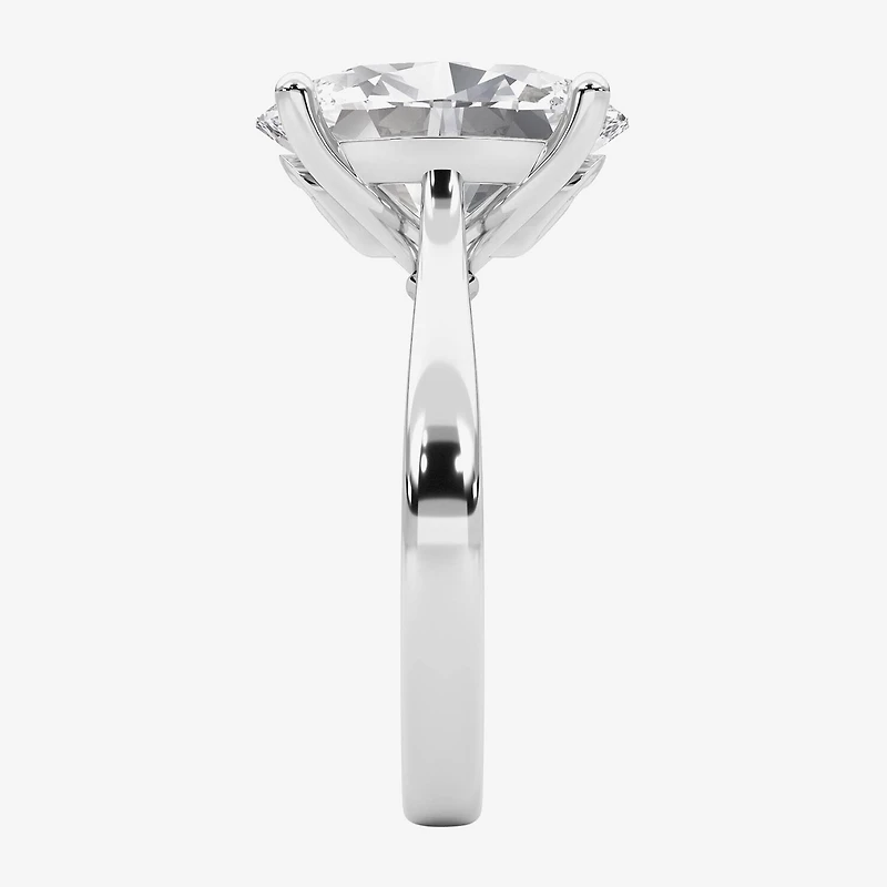 Grown Gorgeous (F / Vs2) Womens 4 1/2 CT. T.W. Lab White Diamond 14K Gold Oval Solitaire Engagement Ring