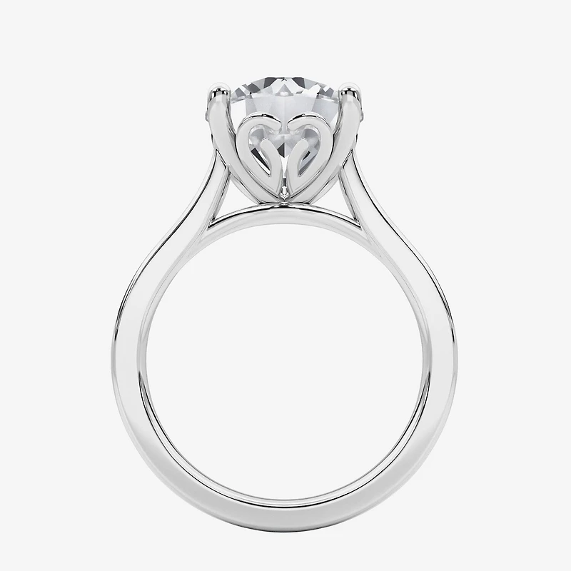 Grown Gorgeous (F / Vs2) Womens 3 3/4 CT. T.W. Lab White Diamond 14K Gold Round Solitaire Engagement Ring