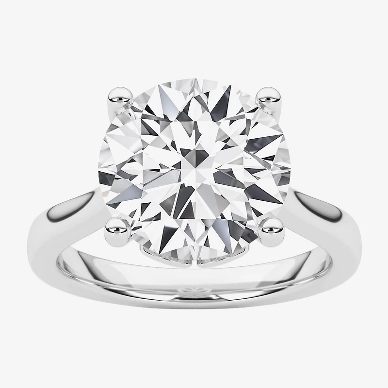 Grown Gorgeous (F / Vs2) Womens 3 3/4 CT. T.W. Lab White Diamond 14K Gold Round Solitaire Engagement Ring