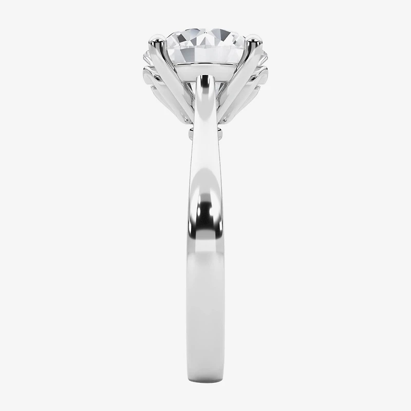 Grown Gorgeous (F / Vs2) Womens 3 3/4 CT. T.W. Lab White Diamond 14K Gold Round Solitaire Engagement Ring