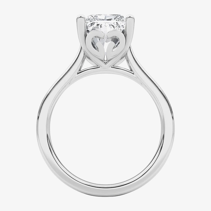 Grown Gorgeous (F / Vs2) Womens / Ct. T.W. Lab White Diamond 14K Gold Rectangular Solitaire Engagement Ring