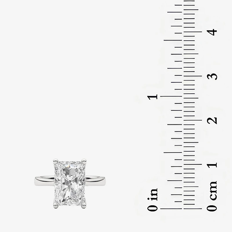 Grown Gorgeous (F / Vs2) Womens / Ct. T.W. Lab White Diamond 14K Gold Rectangular Solitaire Engagement Ring