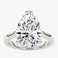Grown Gorgeous (F / Vs2) Womens 3 3/4 CT. T.W. Lab White Diamond Platinum Pear Solitaire Engagement Ring