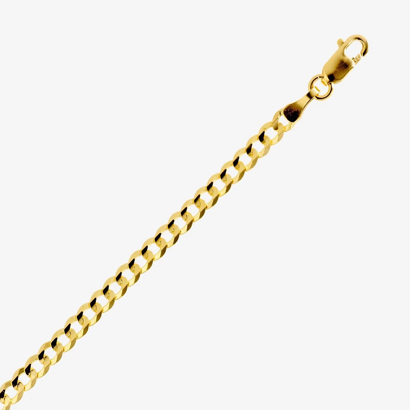 Made in Italy Womens 10K Gold Inch Curb Chain Necklace