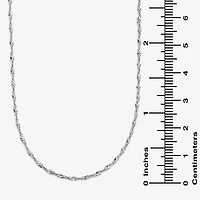 Made in Italy Womens 10K Gold Inch Singapore Chain Necklace