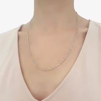 Made in Italy Womens 10K Gold Inch Singapore Chain Necklace