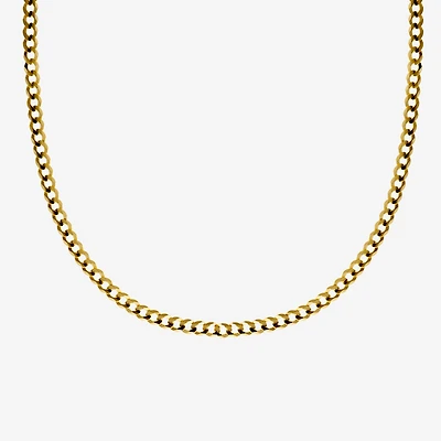 Made in Italy Mens 10K Gold 24 Inch Curb Chain Necklace